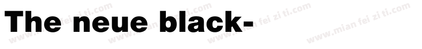 The neue black字体转换
